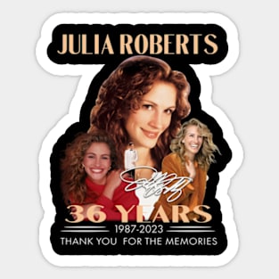 36 Years 1987 2023 Signatures Thank You For The Memories Sticker